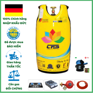 Bình Gas composite Vàng 12kg Van Ngang Chống Cháy Nổ
