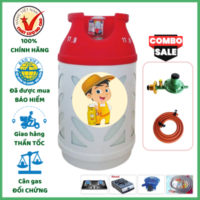 Combo Bộ Bình Gas Thủ Đức Vỏ Bọc Nhựa 12kg Chống Nổ An Toàn