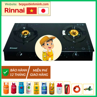 Bếp Gas Đôi Rinnai RV-7 Double Glass (SP) Việt - Nhật