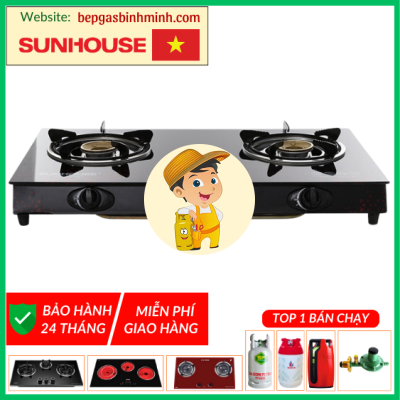 Bếp Gas Đôi Mặt Kính SUNHOUSE SHB 201MT
