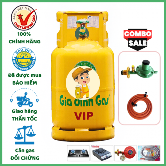 Combo Bộ Bình Gas Hướng Dương Vàng 12Kg Khuyến Mãi
