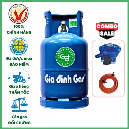 Bộ Bình Van Dây Gas Gia Đình Xanh Shell 12kg Chính Hãng Giao Nhanh 15 Phút