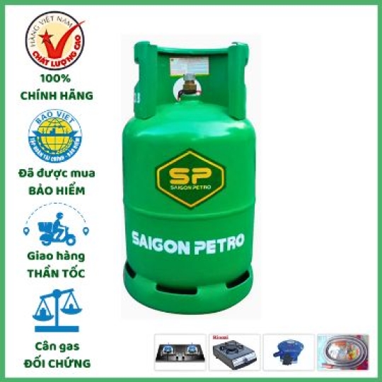 Bình Gas Saigon Petro Màu Xanh Lá 12kg Giao Tận Nơi Nhanh