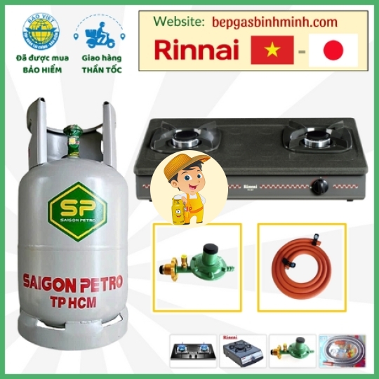 Bếp Gas Rinnai 287GN Tặng Bộ Bình Gas Van Dây