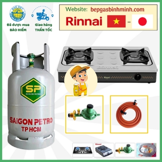 Bếp Gas Rinnai 287SN Tặng Bộ Bình Gas Van Dây