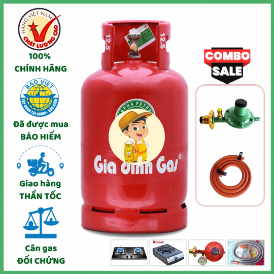 Combo Bộ Bình Gas Hướng Dương Đỏ 12Kg Khuyến Mãi