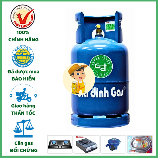 Bình Gas Hướng Dương Xanh 12kg Giá Tốt Giao Tận Nơi