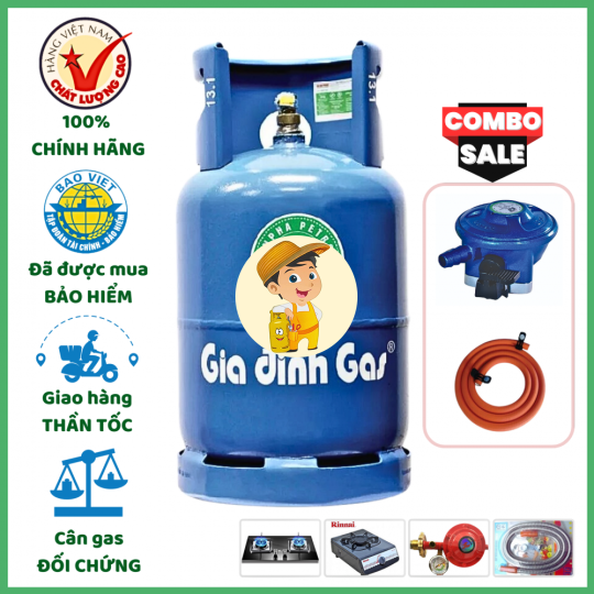 Combo Bộ Bình Gas Hướng Dương Xanh 12Kg Khuyến Mãi